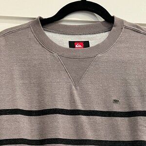 Quiksilver Mens Crewneck Sweatshirt Malone Smoke Size Large